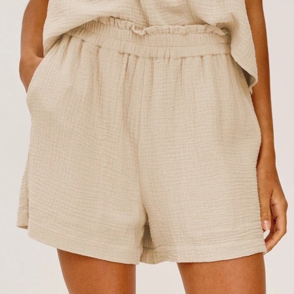Rails Women’s Medium Leighton Shorts 100% Organic Cotton Gauze 4" Inseam